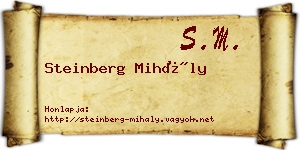 Steinberg Mihály névjegykártya